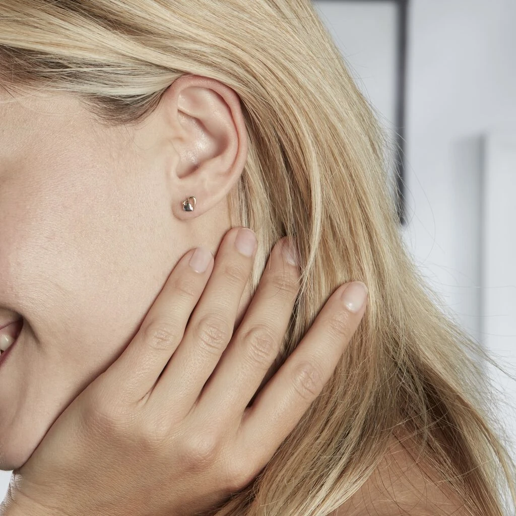 Boucles D'oreilles Puces Frantsesa Or Jaune – Image 4