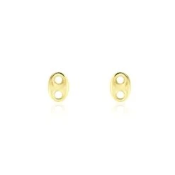 Boucles D'oreilles Puces Cara Grain De Cafe Or Jaune