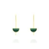 Boucles D'oreilles Pendantes Florica Or Jaune Malachite