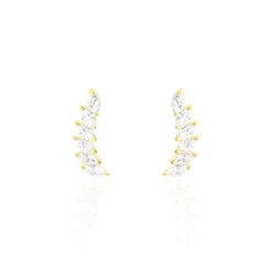 Bijoux D'oreilles Resa Or Jaune Oxyde De Zirconium