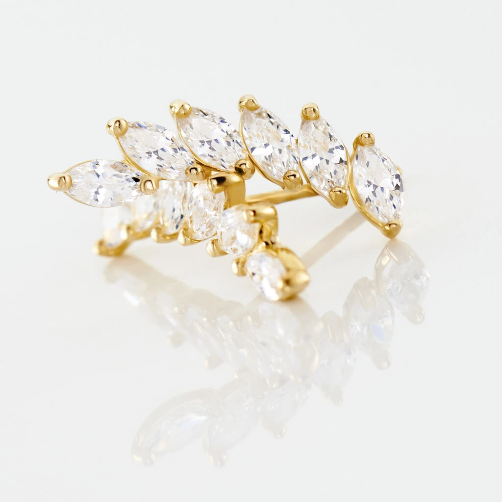 Bijoux D'oreilles Resa Or Jaune Oxyde De Zirconium – Image 3