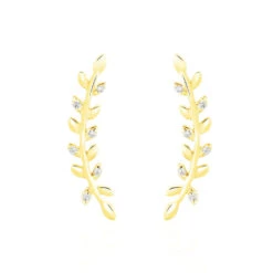 Bijoux D'oreilles Eloiza Or Jaune Oxyde De Zirconium