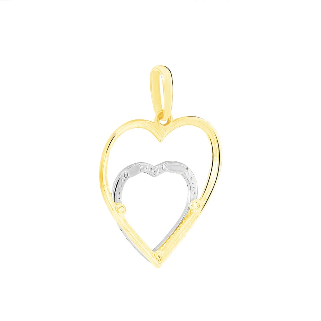 Pendentif Eudocie Double Coeurs Or Bicolore – Image 2