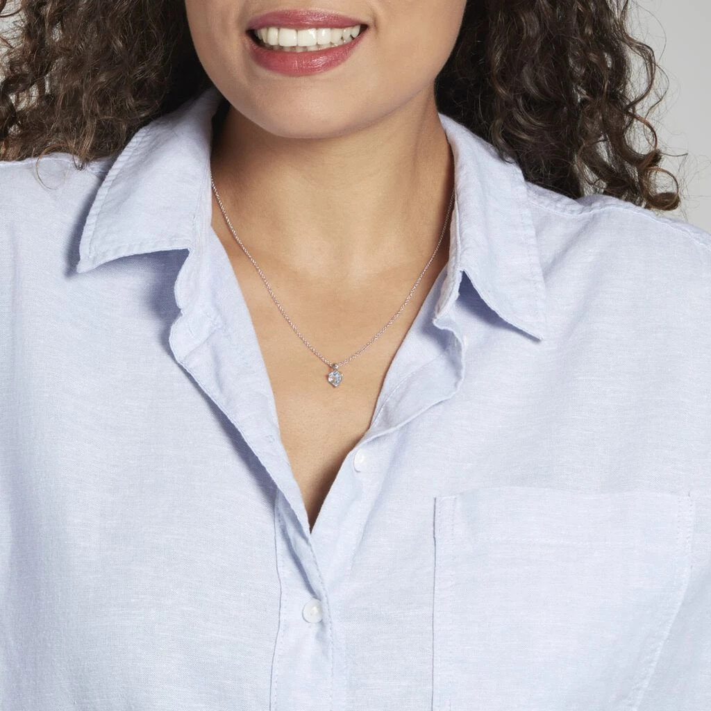 Pendentif Miyah Or Blanc Topaze – Image 4