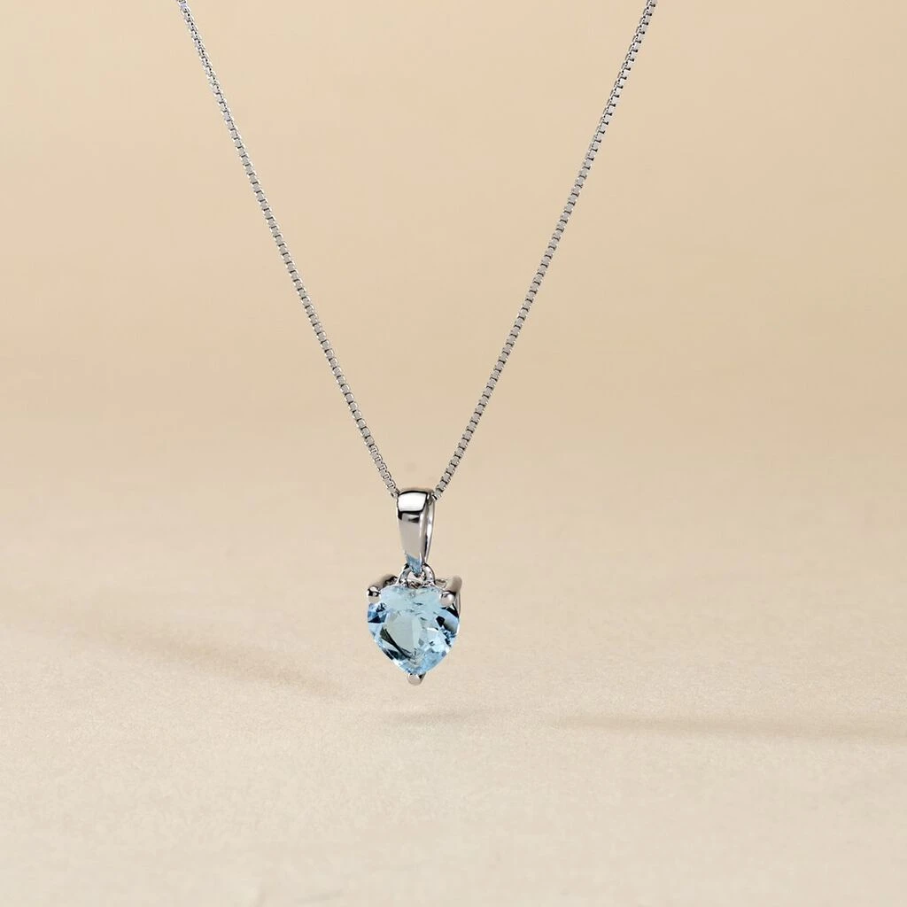 Pendentif Miyah Or Blanc Topaze – Image 3