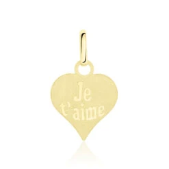 Pendentif Eudocie Coeur Message Or Jaune