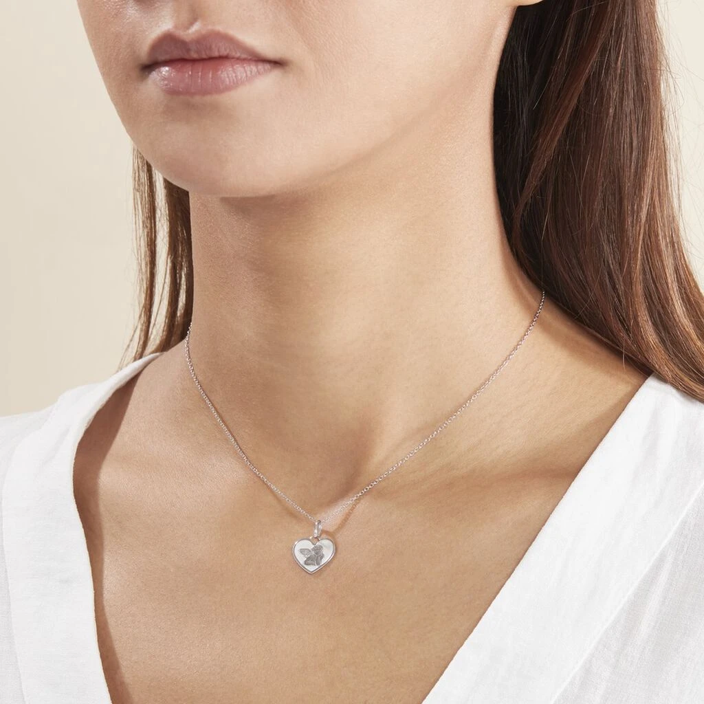 Pendentif Ange Coeur Or Blanc – Image 4