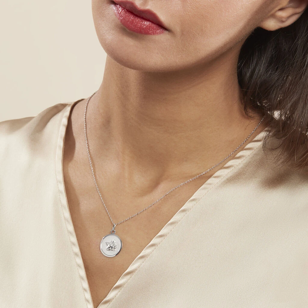 Pendentif Hannae Or Blanc – Image 4