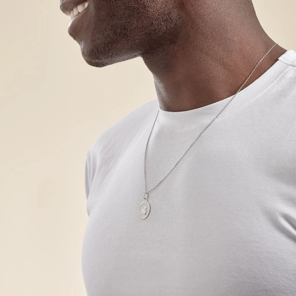 Pendentif Hannae Or Blanc – Image 5