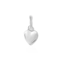 Pendentif Eudocie Coeur Lisse Or Blanc