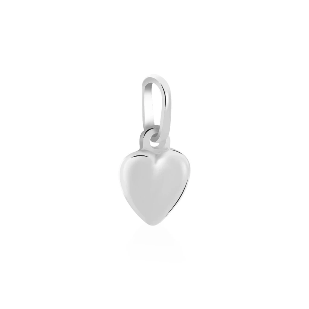 Pendentif Eudocie Coeur Lisse Or Blanc – Image 2