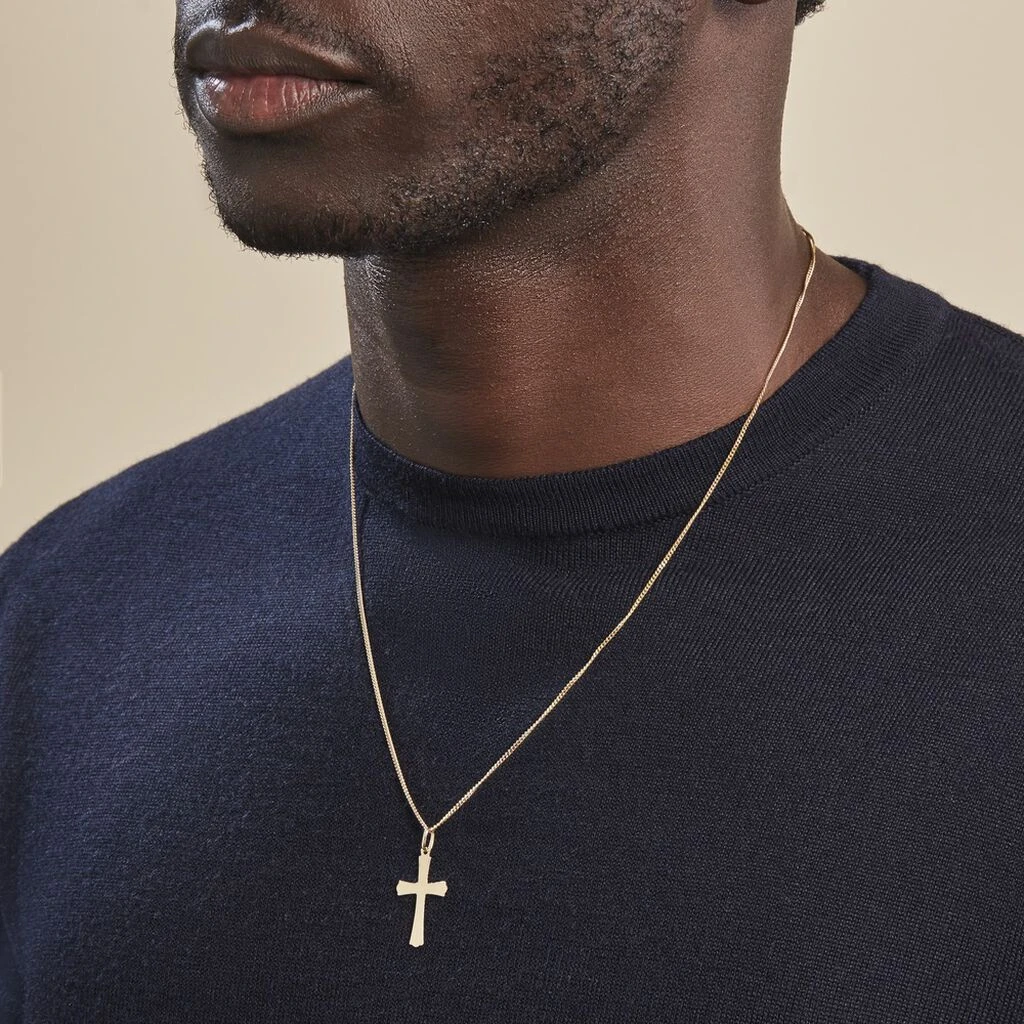 Pendentif Benny Croix Ciselee Or Jaune – Image 5