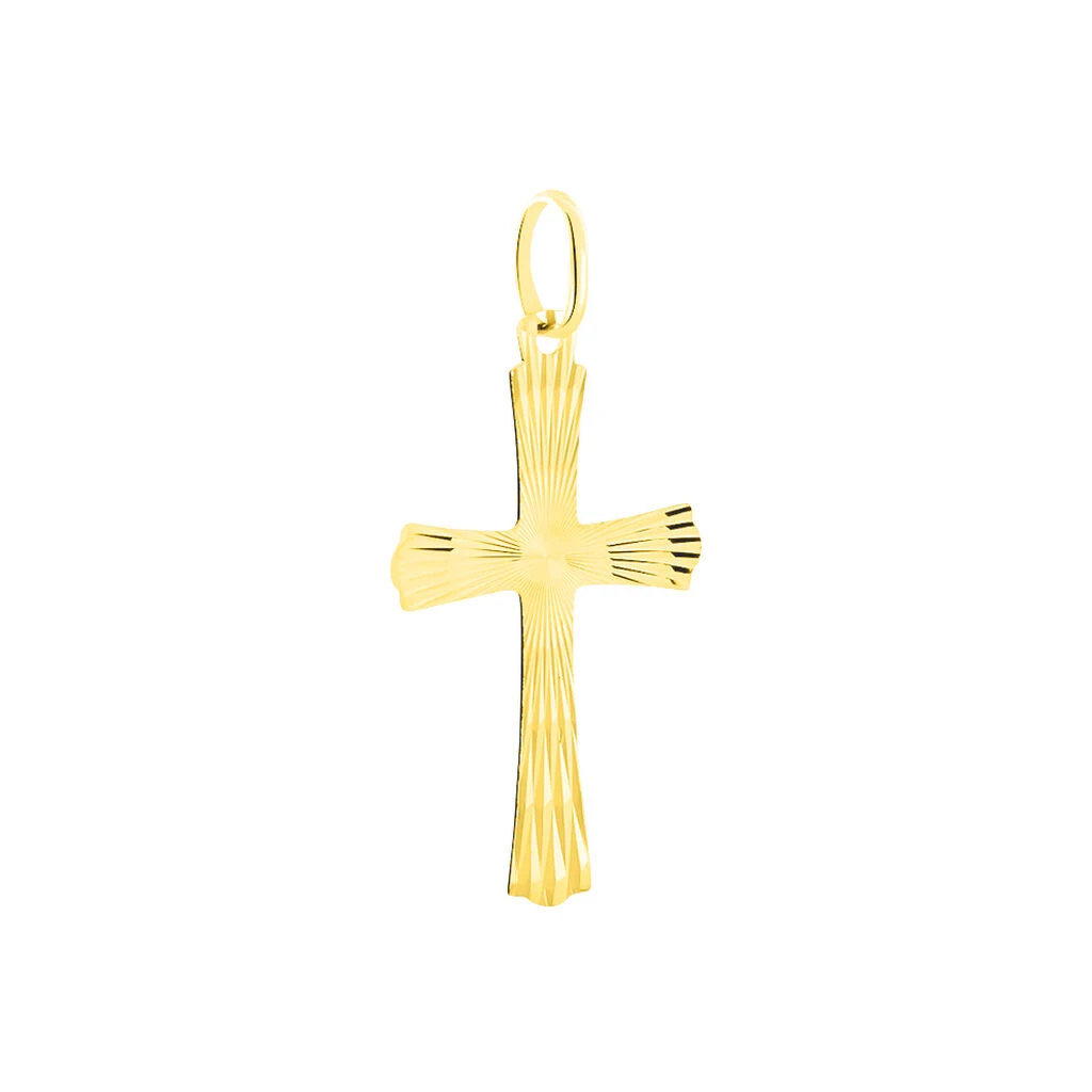 Pendentif Benny Croix Ciselee Or Jaune – Image 2