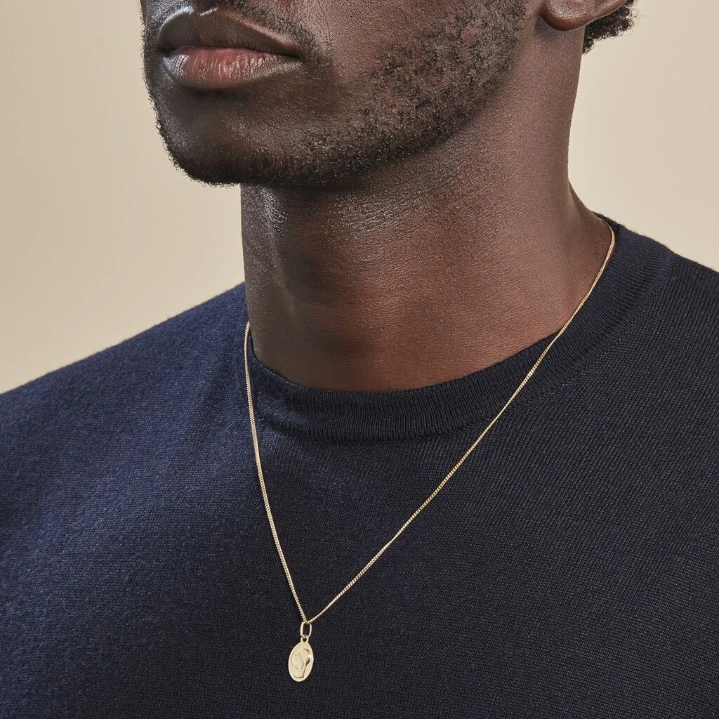 Pendentif Vierge Ovale Or Jaune – Image 5