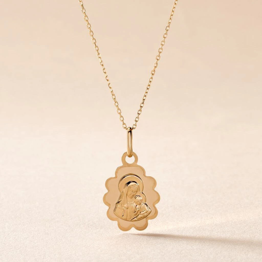 Pendentif Vierge Nuage Or Jaune – Image 3