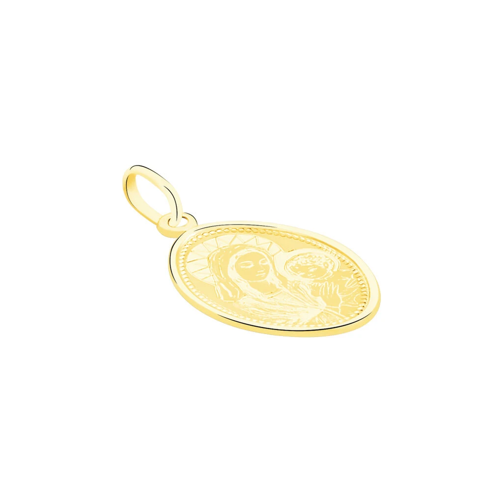 Pendentif Or Jaune Vierge A L'enfant – Image 2