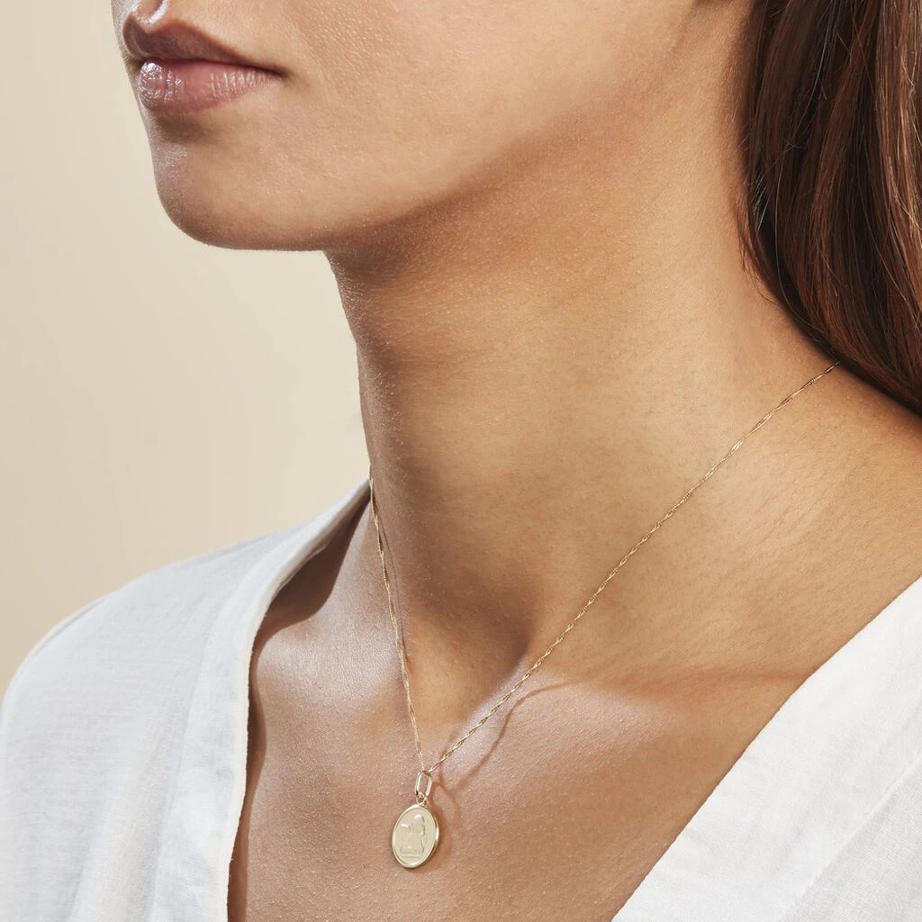 Pendentif Ange Rond Or Jaune – Image 4