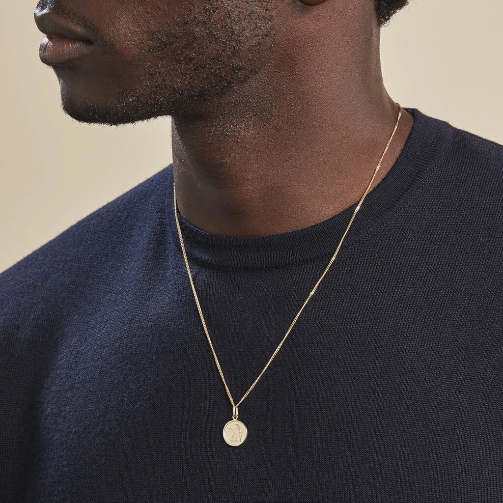 Pendentif Ange Rond Or Jaune – Image 5