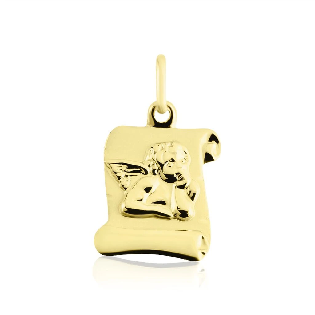 Pendentif Ange Parchemin Or Jaune