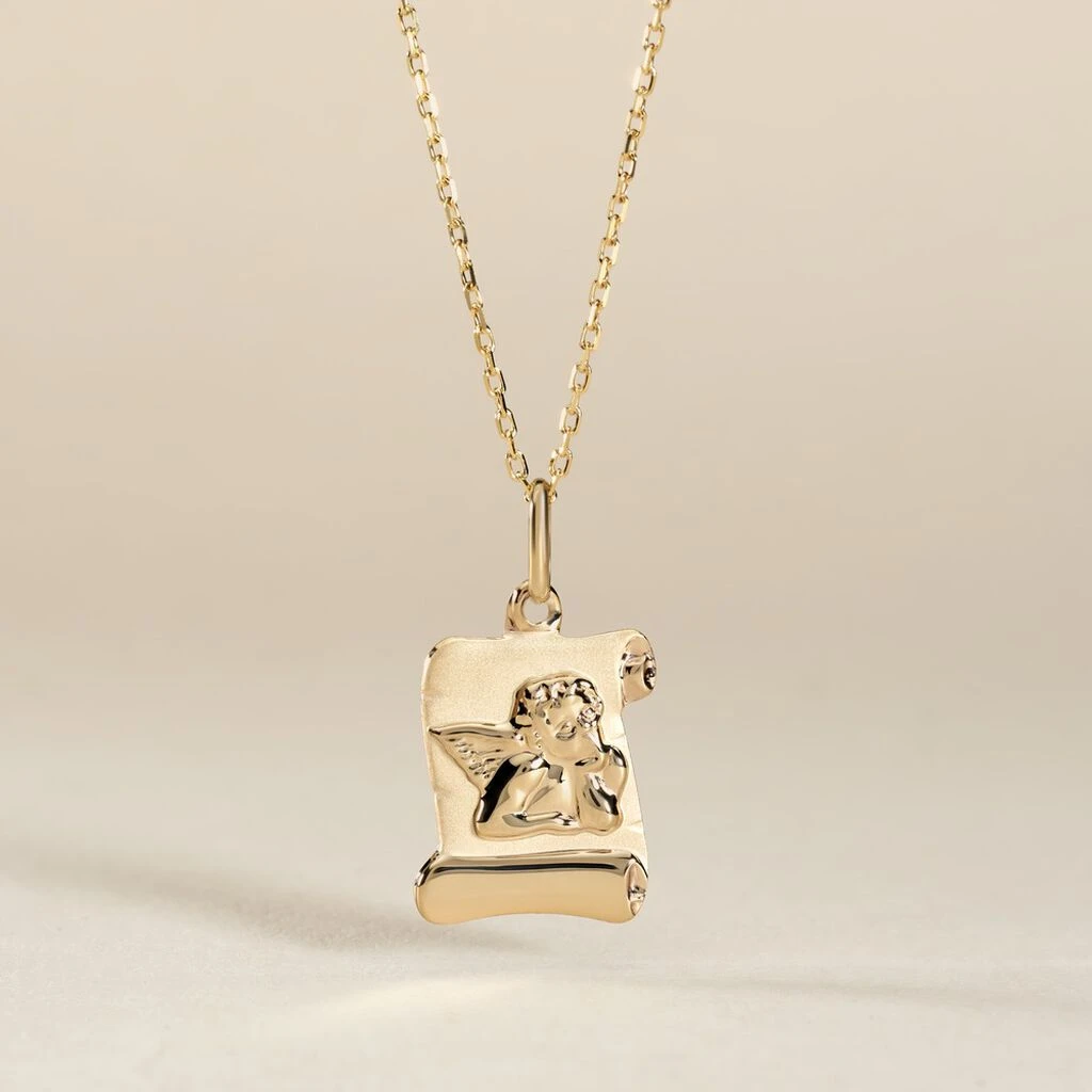 Pendentif Ange Parchemin Or Jaune – Image 3
