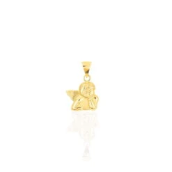 Pendentif Ange Penseur Or Jaune