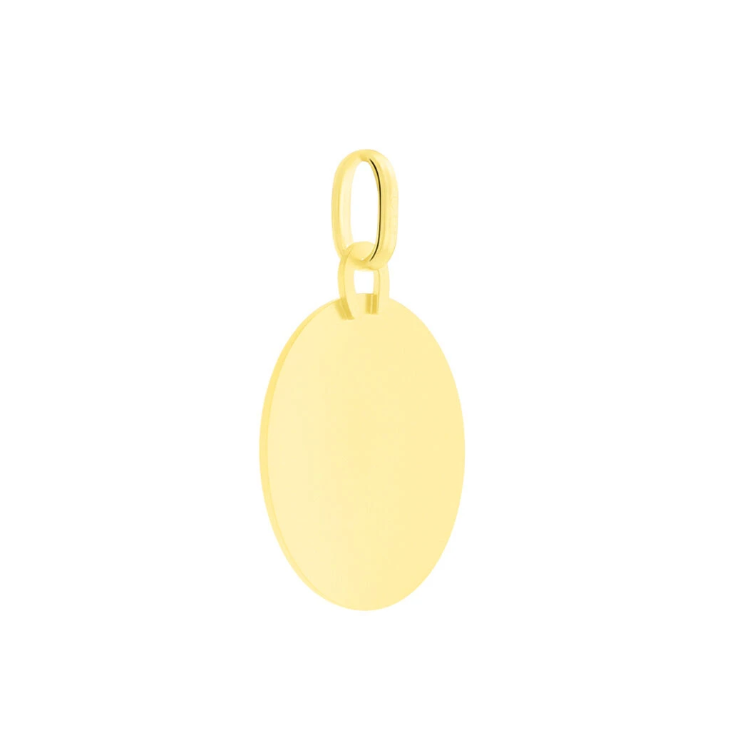 Pendentif Vierge Rond Diamante Or Jaune – Image 2