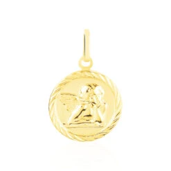 Pendentif Ange Rond Sable Or Jaune