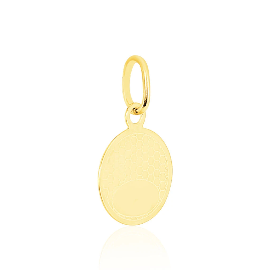 Pendentif Ange Rond Resine Or Jaune – Image 2
