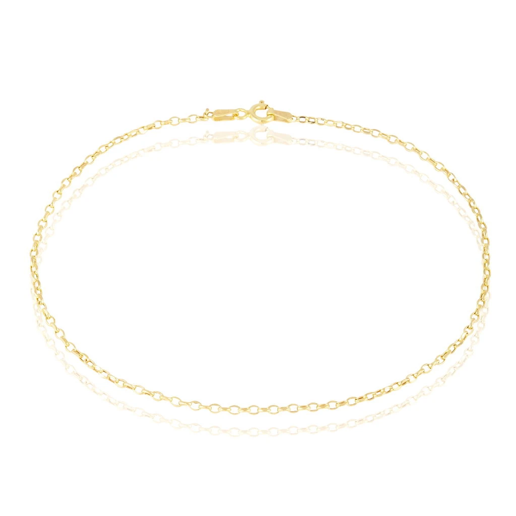 Chaîne De Cheville Maille Jaseron Or Jaune