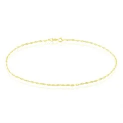 Chaîne De Cheville Maille Marine Or Jaune
