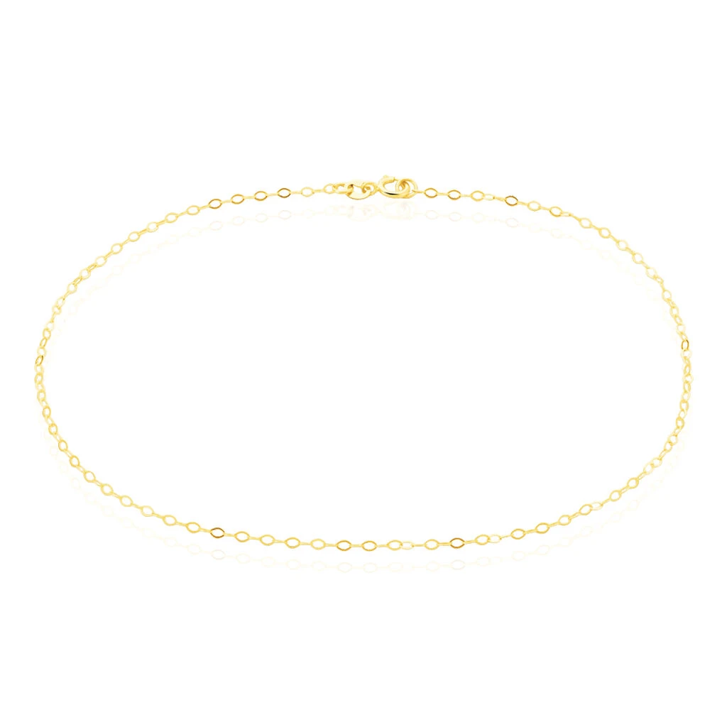 Chaîne De Cheville Maille Forçat Or Jaune