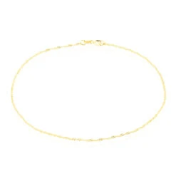 Chaîne De Cheville Maille Singapour Or Jaune