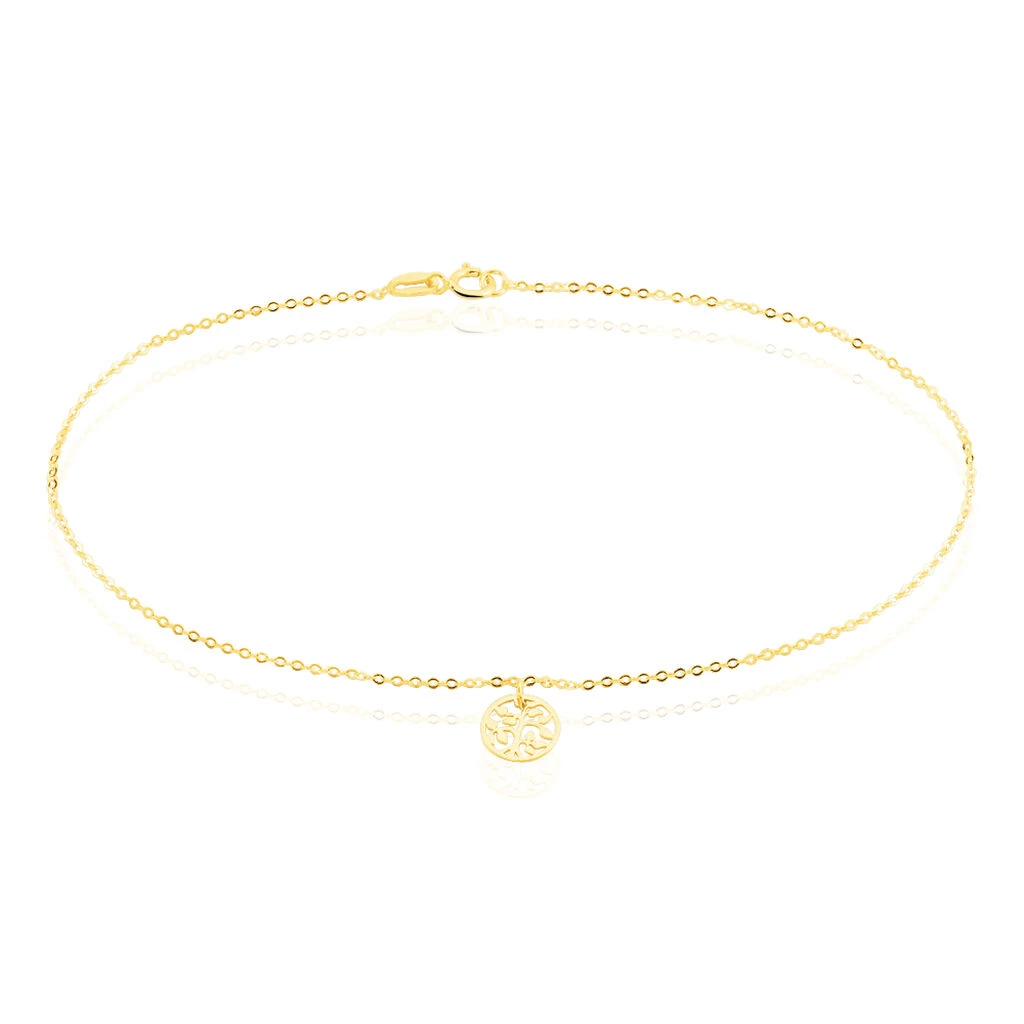 Chaîne De Cheville Arbre De Vie Or Jaune