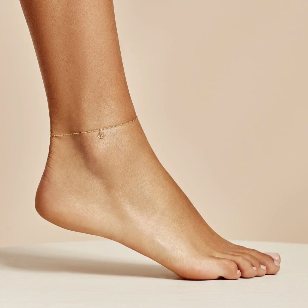 Chaîne De Cheville Arbre De Vie Or Jaune – Image 3