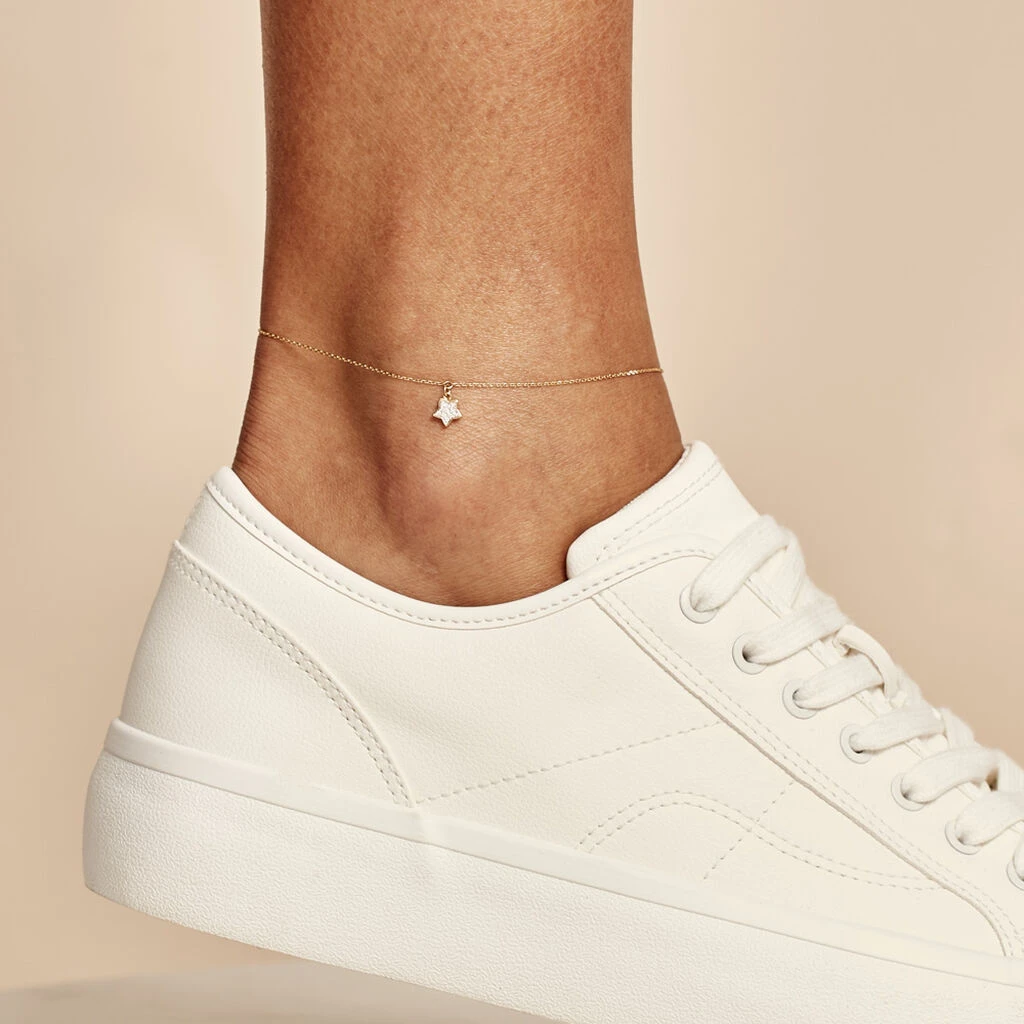 Chaîne De Cheville Valentiane Or Jaune Oxyde De Zirconium – Image 3