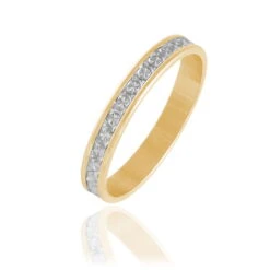 Alliance Laura Ruban Plat Or Bicolore