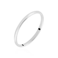 Alliance Meredithe Demi Jonc Classique Or Blanc