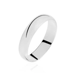 Alliance Aphrodite Demi Jonc Bombe Or Blanc