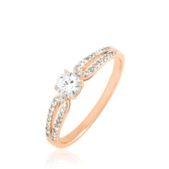 Bague Solitaire Katalina Or Rose Diamant