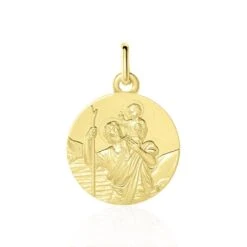 Medaille Or Jaune Saint Christophe
