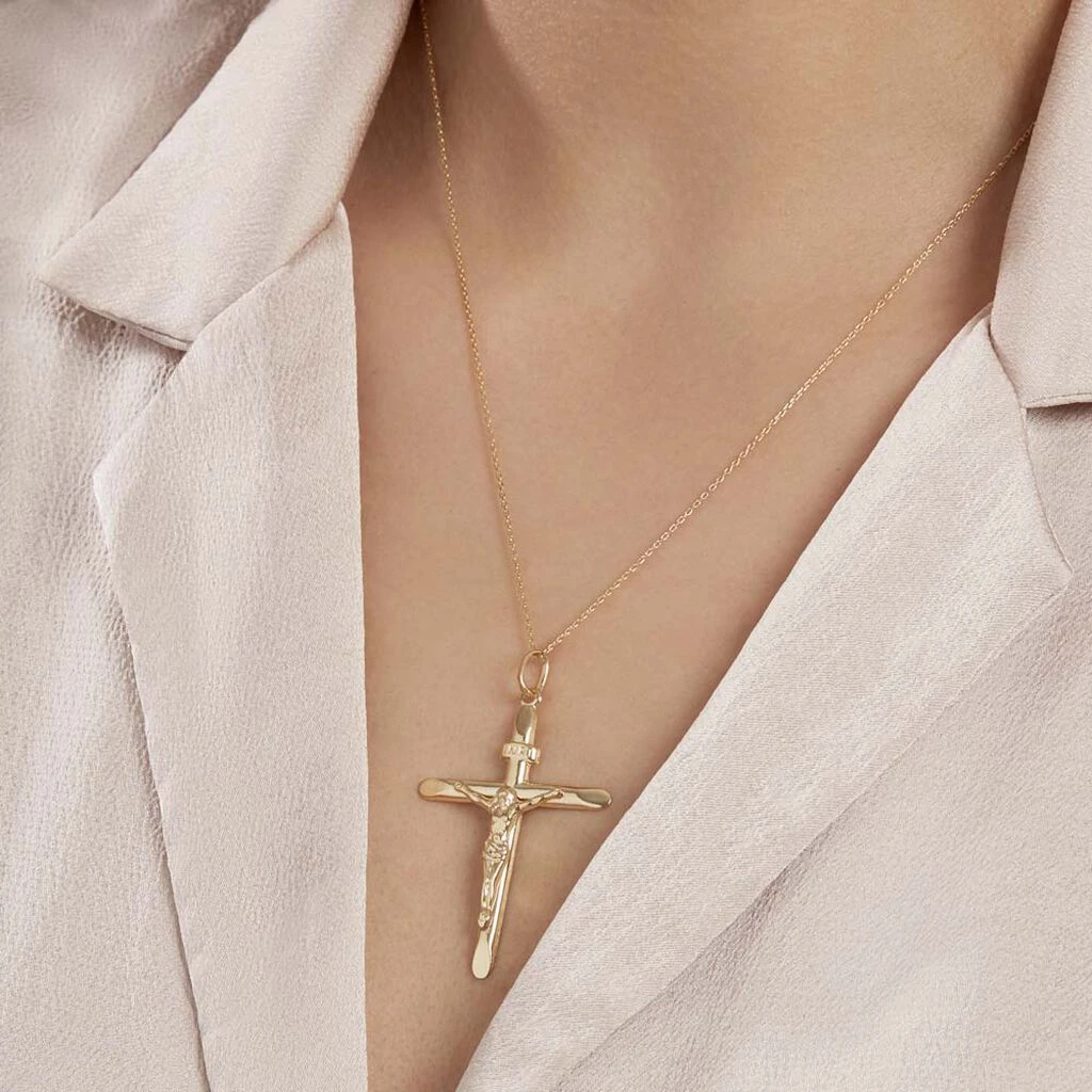 Pendentif Damian Croix Or Bicolore – Image 4