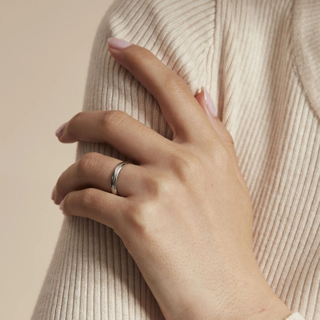 Alliance Aphrodite Demi Jonc Bombe Platine Blanc – Image 6