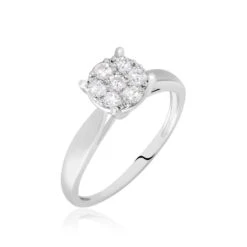 Bague Charlene Platine Blanc Diamant