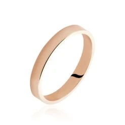 Alliances Argent Rose Inayah Ruban 3mm