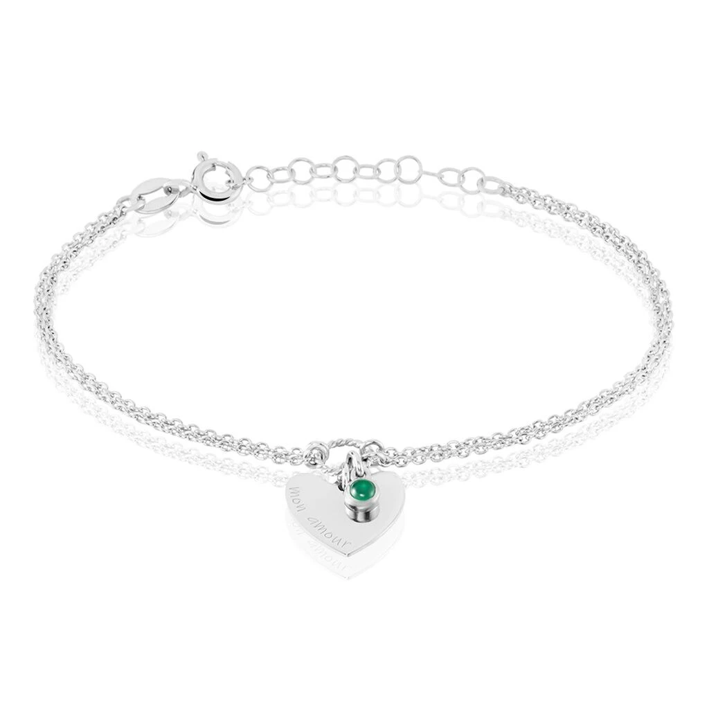 Bracelet Argent Rhodié Pero Onyx