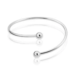 Bracelet Jonc Noûr Argent Blanc