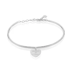 Bracelet Jonc Lael Argent Blanc