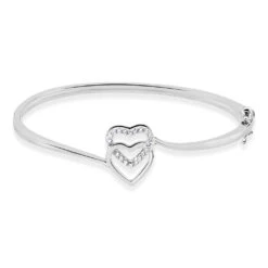 Bracelet Jonc Veronike Argent Blanc Oxyde De Zirconium