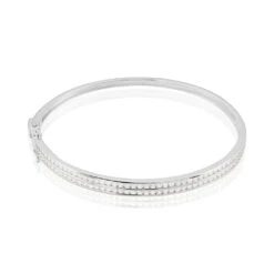 Bracelet Jonc Carinne Argent Blanc Oxyde De Zirconium