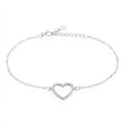 Bracelet Gasparde Argent Blanc Oxyde De Zirconium